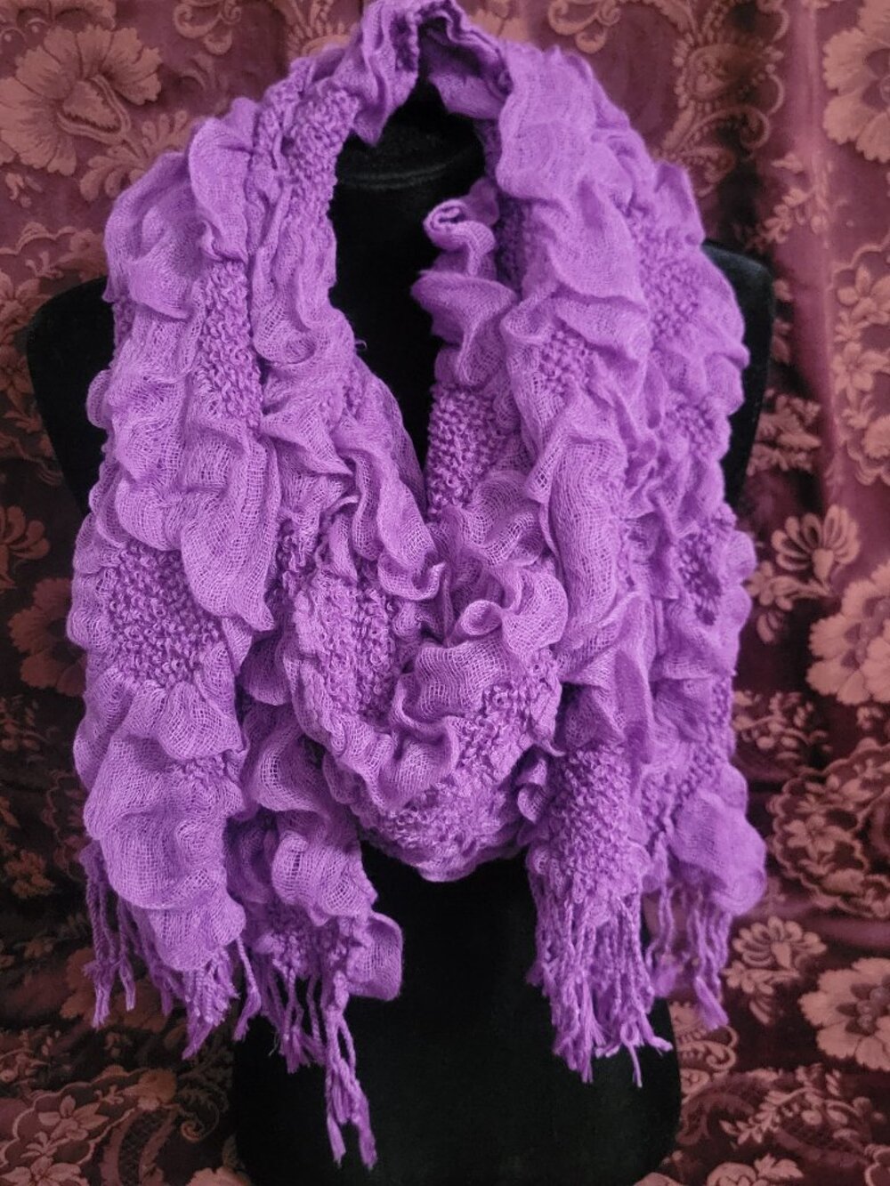 Purple Ladies Neck Scarf
